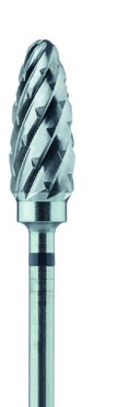 Hartmetallinstrument kreuzverzahnt, grob (Gipsbearbeitung)