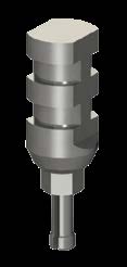Pilier provisoire en titane étroit hexagonal