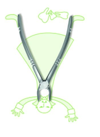 Davier d'extraction modèle anglais Fig. 30 Racines supérieures