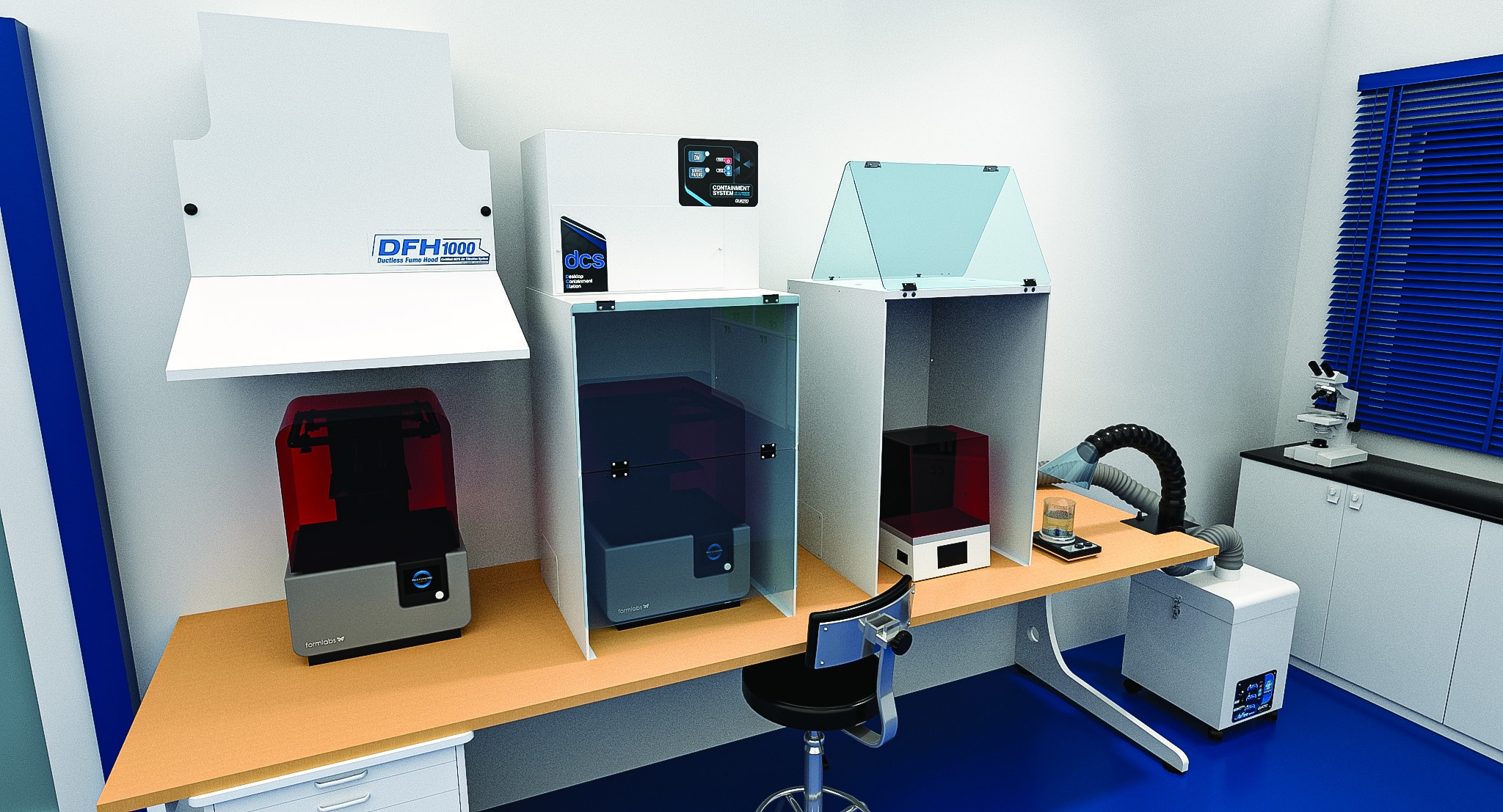 DFH1000-A Abluftloser Abzug (3D-Druck)