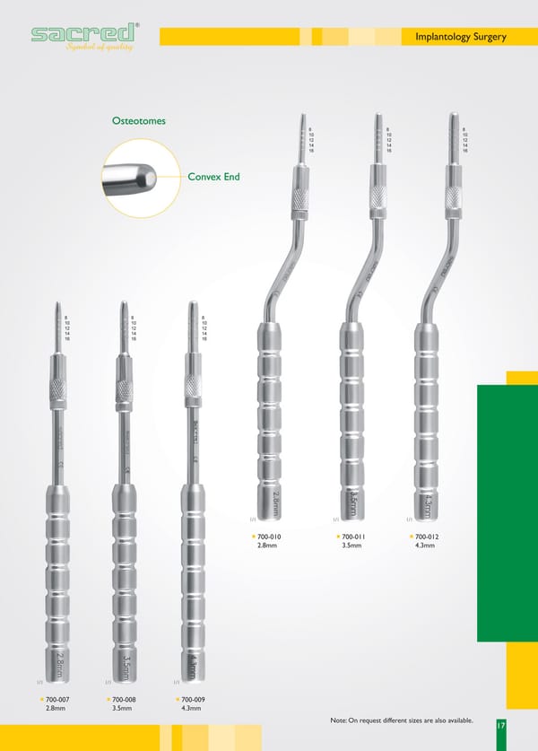 Osteotome Convex Straight 2.8mm