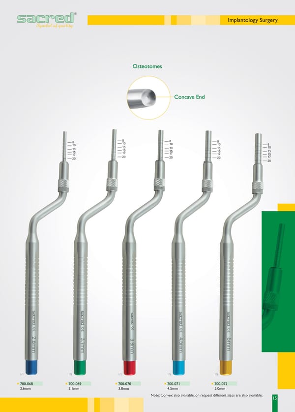 Ostéotome Concave Courbé 3,1 mm