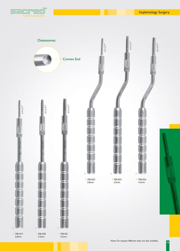 Ostéotome Convexe Réglable Droit 3,5 mm