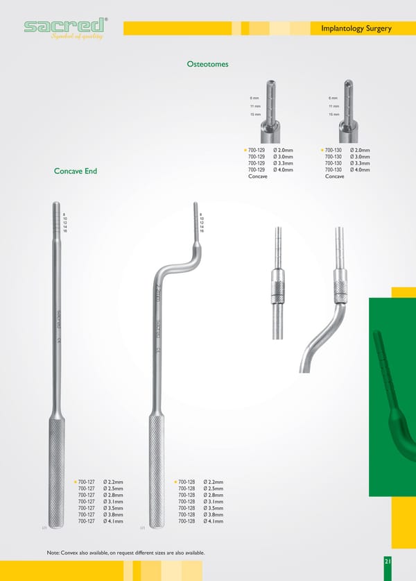 Osteotome Concave Curved