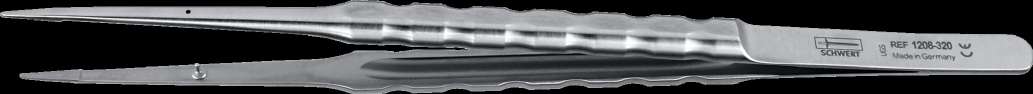 Mikropinzette, glatt, mit Nahtplatte – Schwert, Tweezers & Forceps