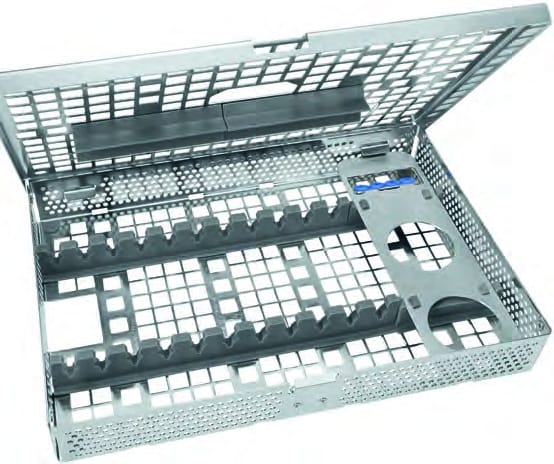 SCHWERT Protector-Basket pour 11 instruments avec emplacement pour cupules – Schwert, Trays, Sterilization Containers and Accessories