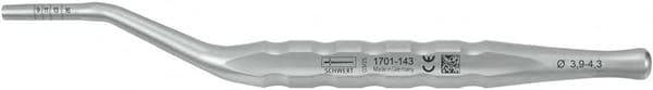 Osteotome, concave, angulated, 3.9/4.3 mm