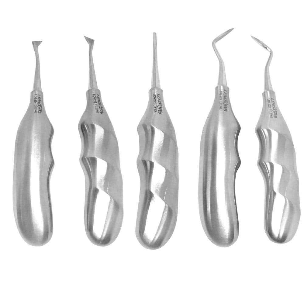 Dental Apical Elevators Set of 5, Ergonomic Hollow Handle – LENOX INS - Lensur Instruments Ltd., Wurzelheber