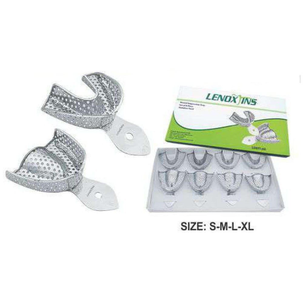 Impression Trays Dentulous Perforated Set of 8 – LENOX INS - Lensur Instruments Ltd., Impression Trays