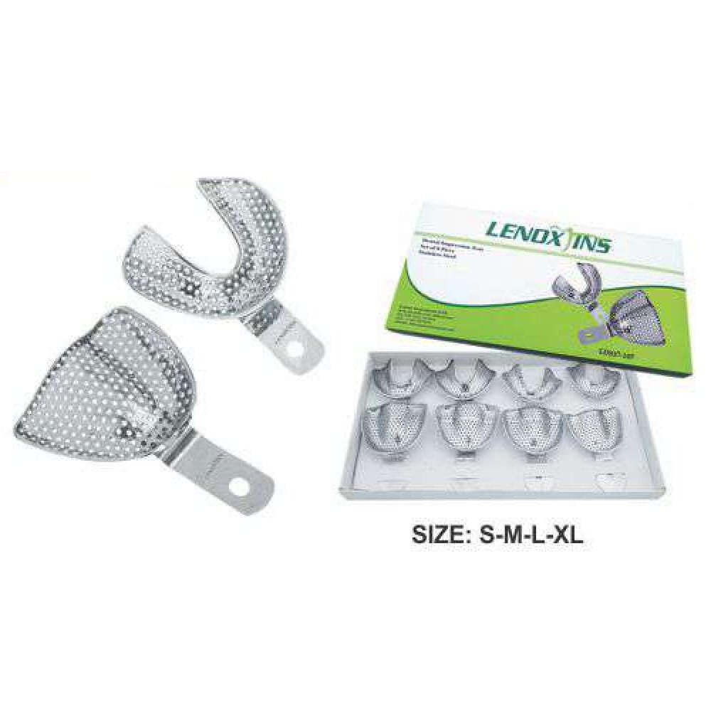 Impression Trays Edentulous Perforated Set of 8 – LENOX INS - Lensur Instruments Ltd., Abdrucklöffel