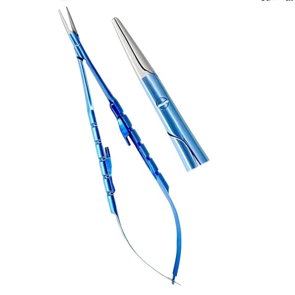 Micro Castrovijo Needle Holder Straight 16cm Titanium