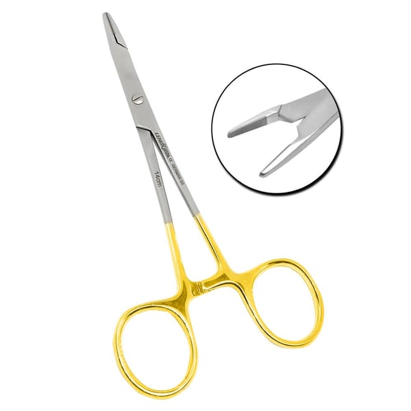 Olsen-Hegar Needle Holder With Scissors TC 14cm
