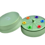 Aluminium Endo Box Round Shape 1.8mm 72 Holes Autoclavable Teflon coated