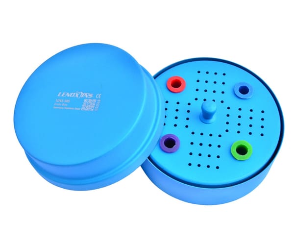 Aluminium Endo Box Round Shape 2mm With Holes Teflon Coated