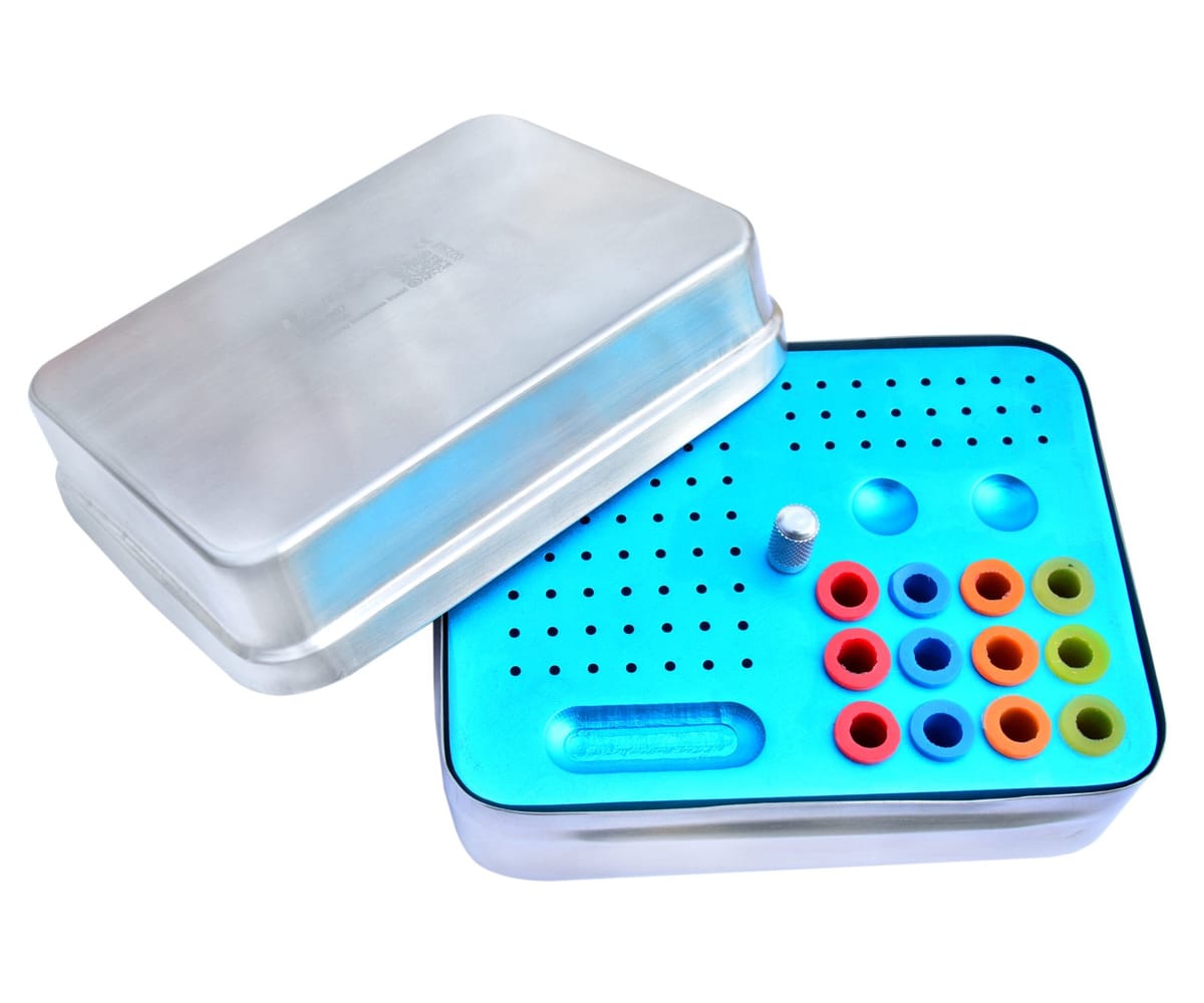 Aluminium Endo Box Autoclavable 87 Holes 2mm – LENOX INS - Lensur Instruments Ltd., Trays, Sterilization Containers and Accessories