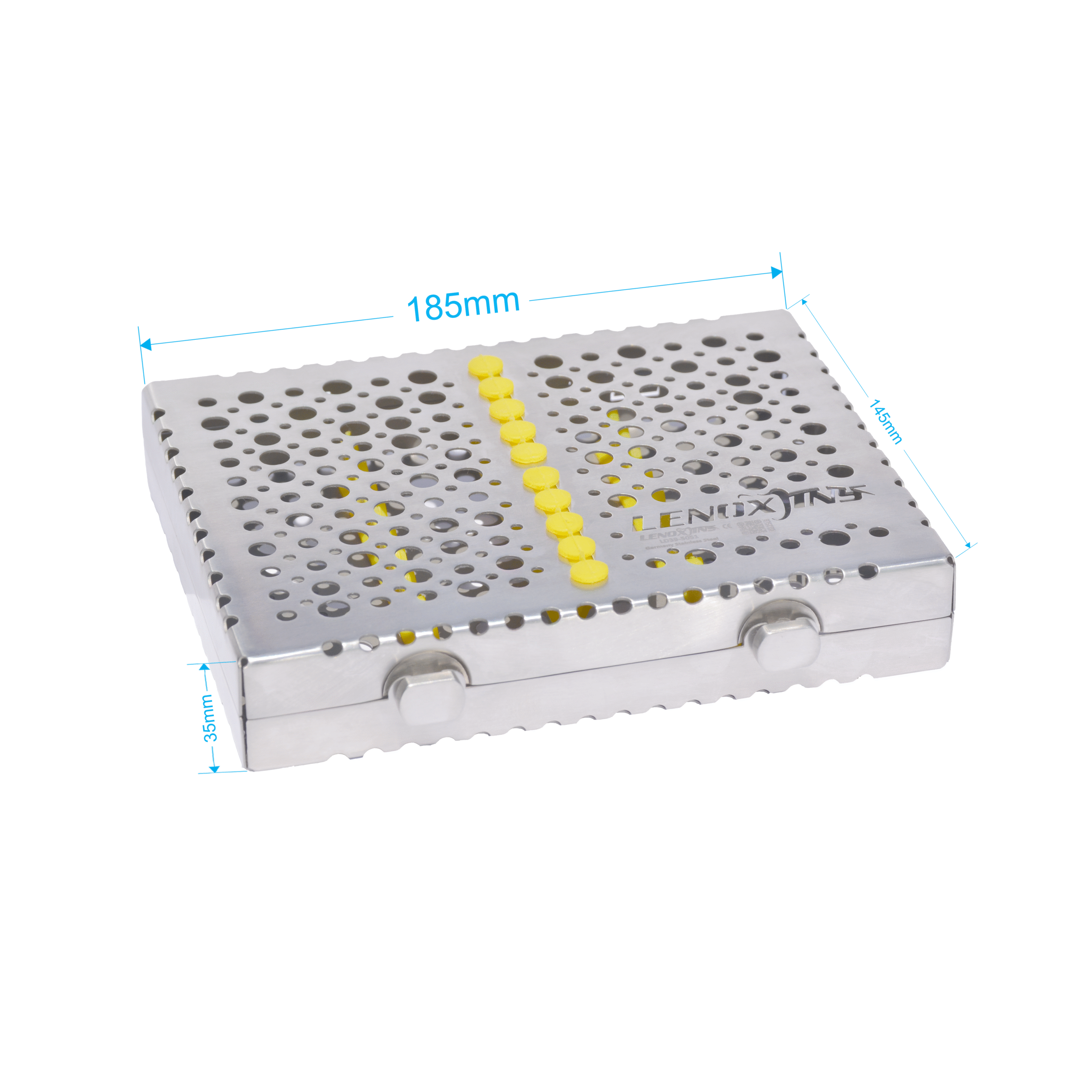 Dental Cassette For 10pcs Removeable Lid, 185x145x35mm