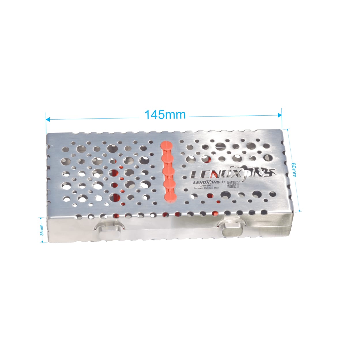 Dental Cassette For 5pcs Removeable Lid, 145x80x35mm – LENOX INS - Lensur Instruments Ltd., Trays, Sterilcontainer und Zubehör