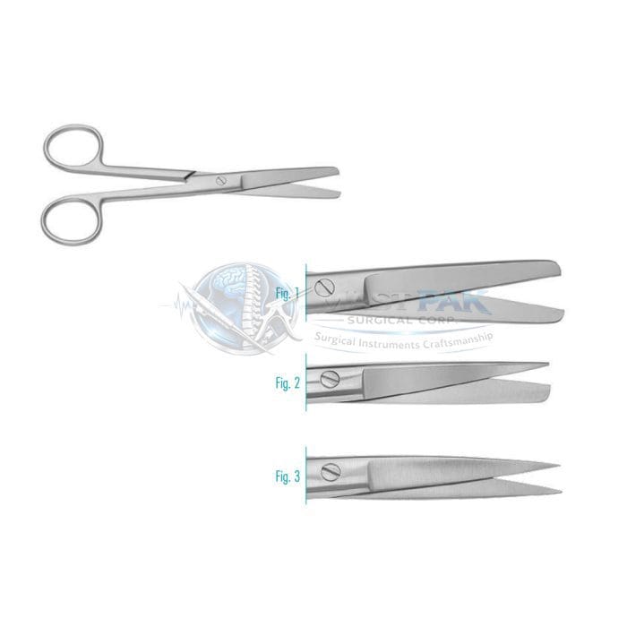 Standard Scissor – Fig. 2 (sharp/blunt), straight 115mm, 4½″ – MAST PAK SURGICAL CORP., Chirurgische Instrumente