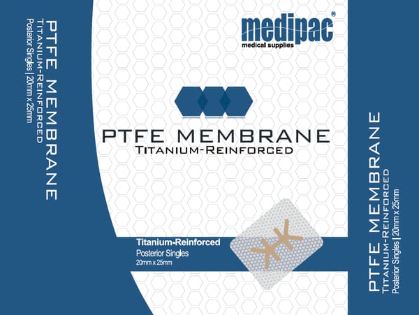 Ti-PTFE Regenerative Membrane Posterior Singles 20x25mm