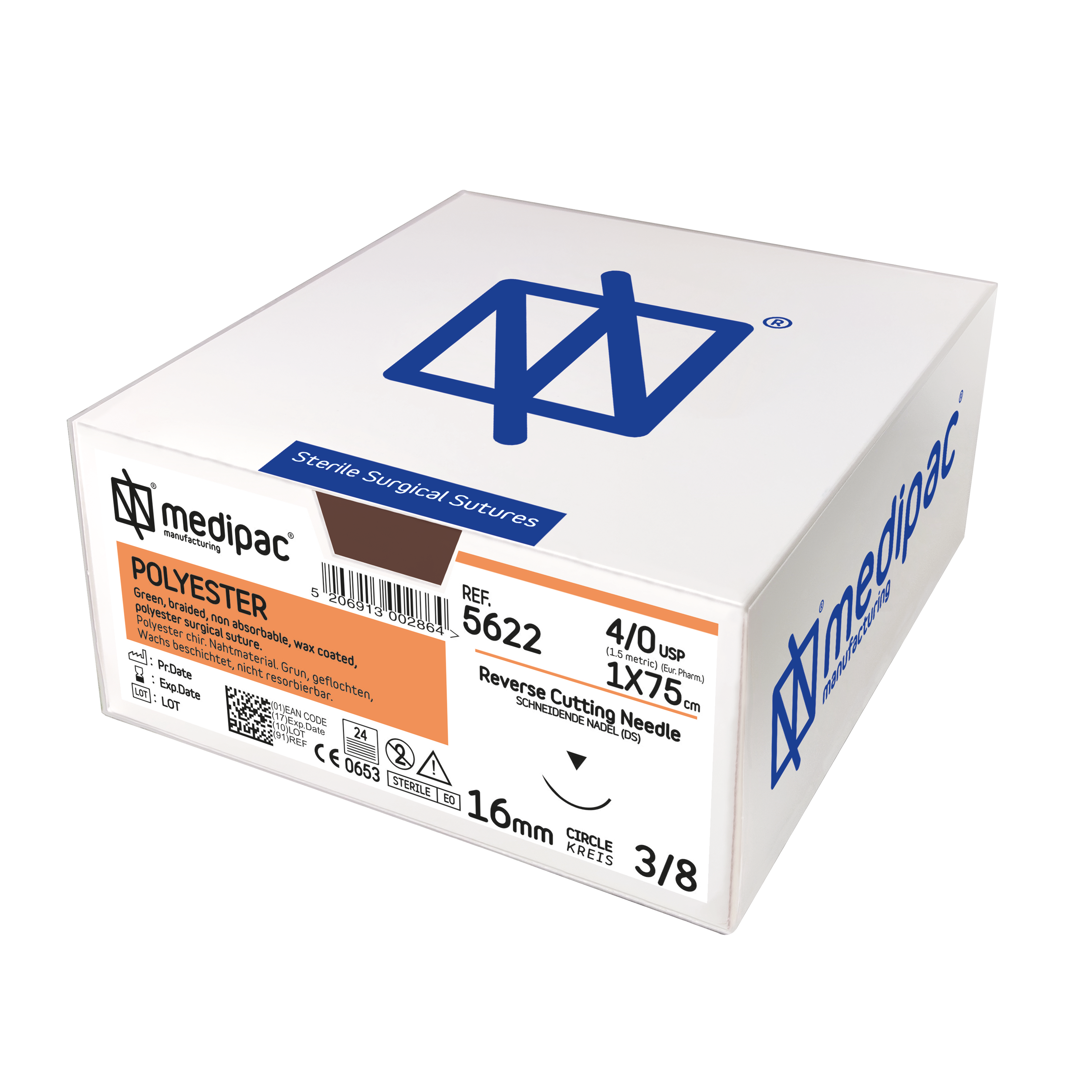 Polyester Sterile Surgical Suture - 5124DTP