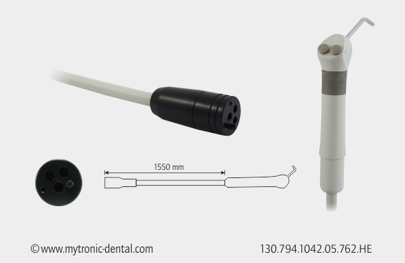 MC 3FP syringe (angled) with hose - Assistant's Side – MYTRONIC GmbH, Application Guns