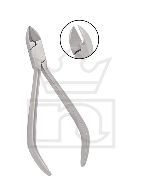 Ligaturen- und Pinschneider breit, 15° abgewinkelt, 12,5 cm