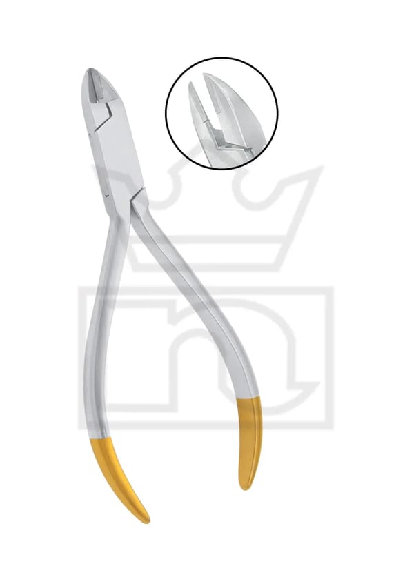 Ligature & Pin cutter, Box Joint 1/3 Handles Gold Platted 12.5CM 115-0336