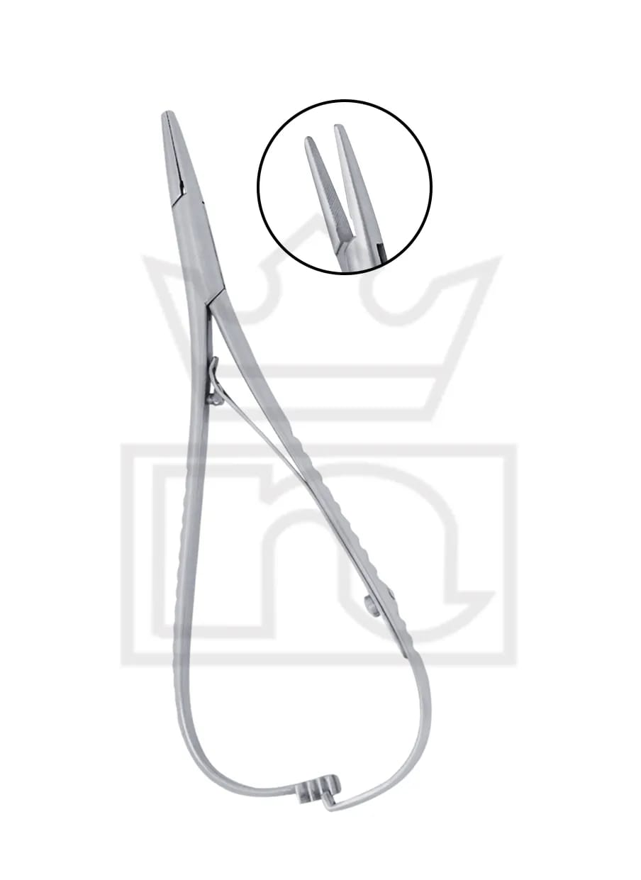 Mathieu Needle Holder 14cm Wide beak and fine serration 115-0467 – Nadir & Co, Pliers