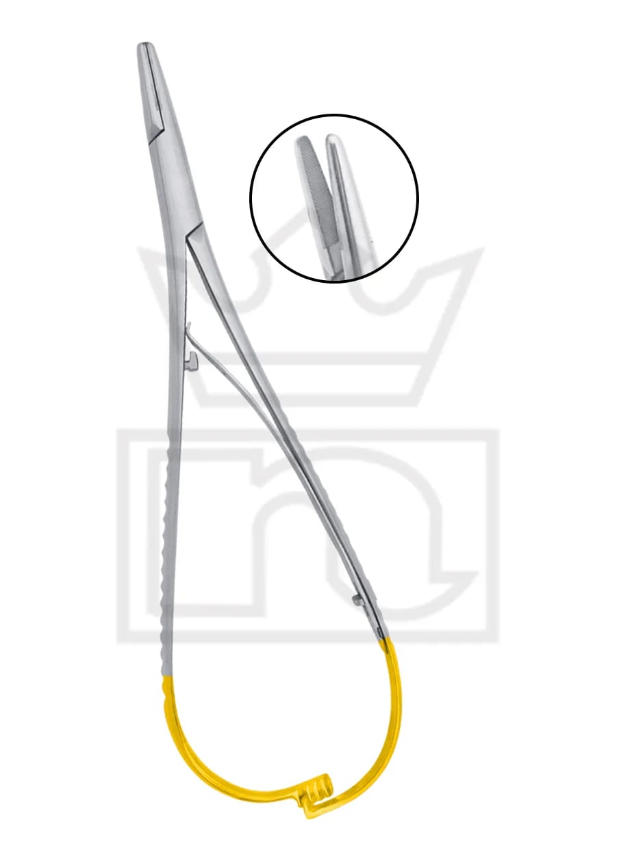 Mathiru needle Holder Long 7″ with T/C tips 115-0555 – Nadir & Co, Klebepinzetten