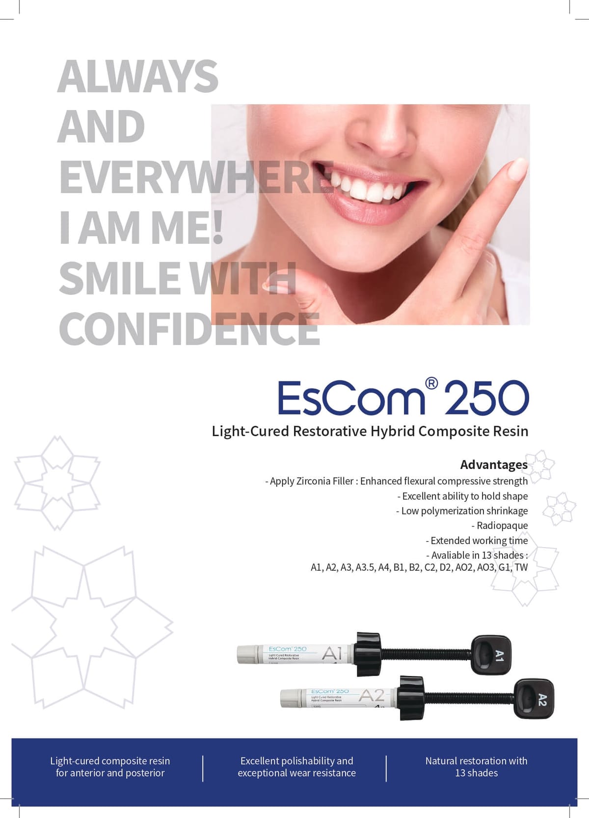 Φυλλάδιο Σύνθετης Ρητίνης Spident EsCom 250 – Neodent, Composites