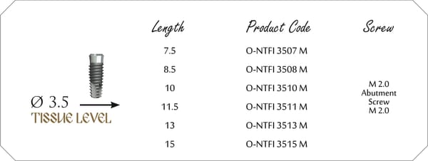Implant Nta Tissue Level