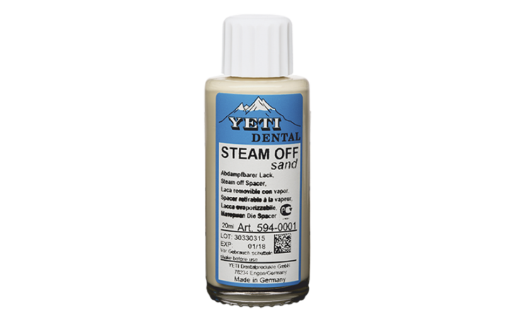 STEAM OFF Sand (A1/B1/B2/C1/D2) (1 Stk.) – Yeti Dentalprodukte, Gypsum Additives, Die Hardeners and Plaster Removers