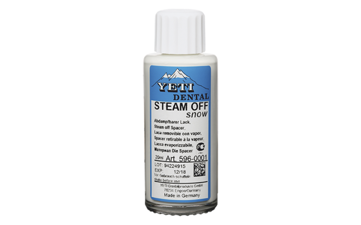 STEAM OFF Snow (bleach) (1 Stk.) – Yeti Dentalprodukte, Gipszusätze, Stumpflacke und Gipslöser