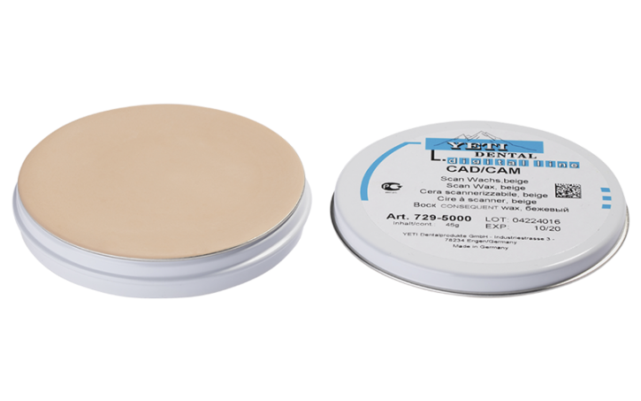 CAD/CAM Scanwachs, beige – Yeti Dentalprodukte, Scanning Accessories