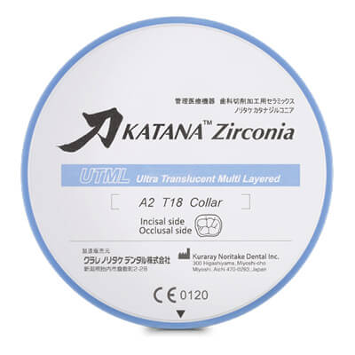 KATANA™ Zirconia UTML – Organical CAD/CAM, Milling Blocks & Blanks
