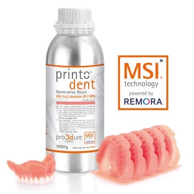 printodent® GR-14.2 denture HI I MSI – Organical CAD/CAM, Druckharze