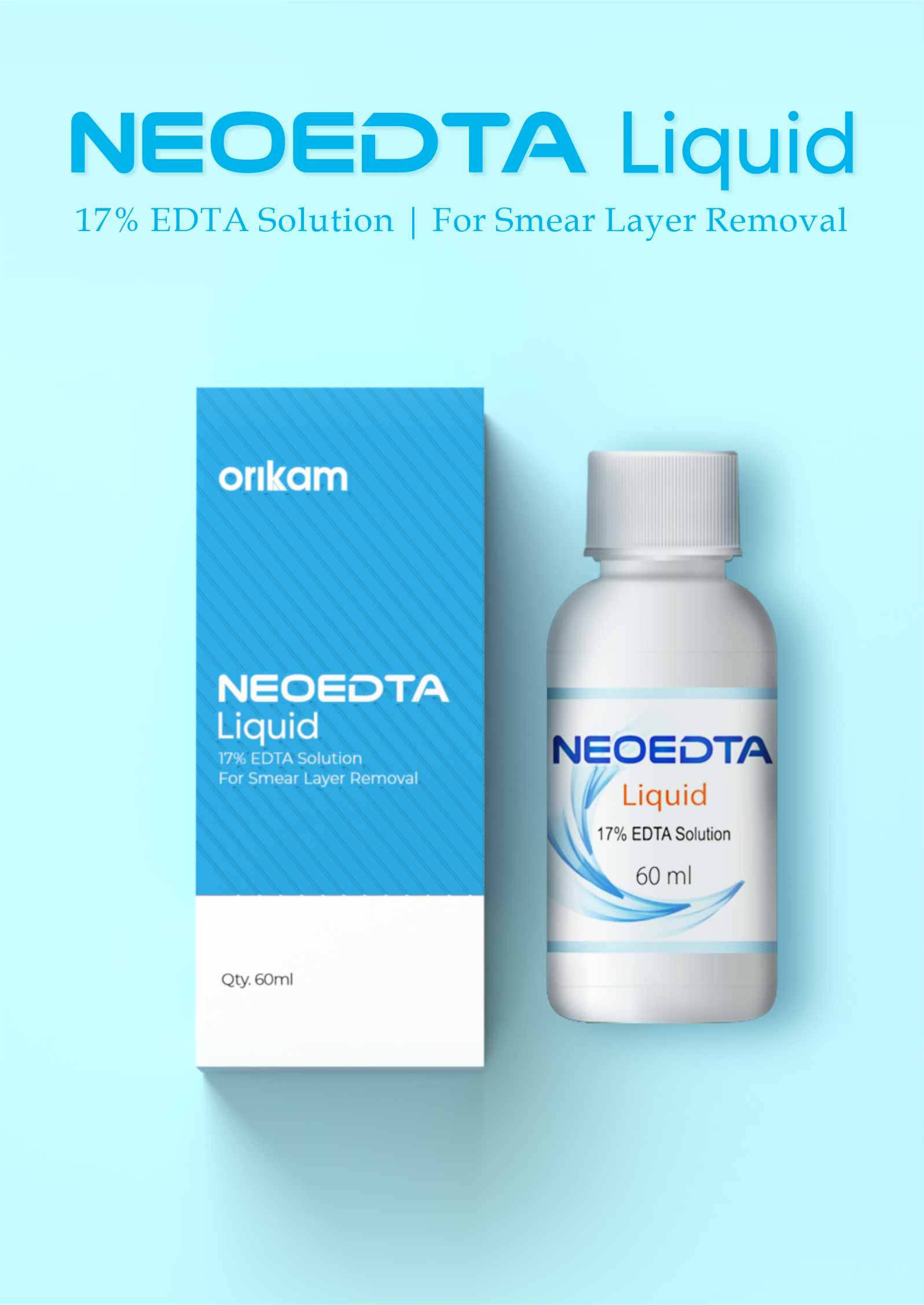 Neoedta Liquid- 17% EDTA Solution – Orikam Healthcare, Canal Preparation Solutions
