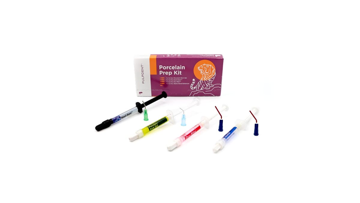 Kit de préparation pour porcelaine – Pulpdent Corporation, Etching Gel and Accessories