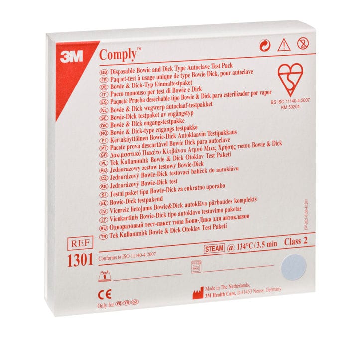 Comply™ Bowie-Dick Testpackung, 1301 – solventum, Sterilization Accessories