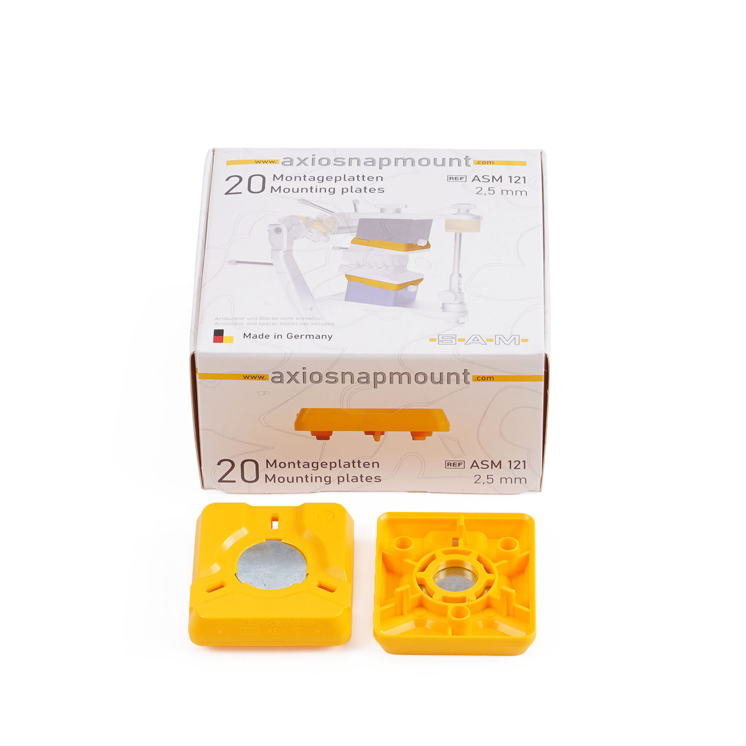 AxioSnapMount® Montageplatten +2,5mm (20 Stk.)