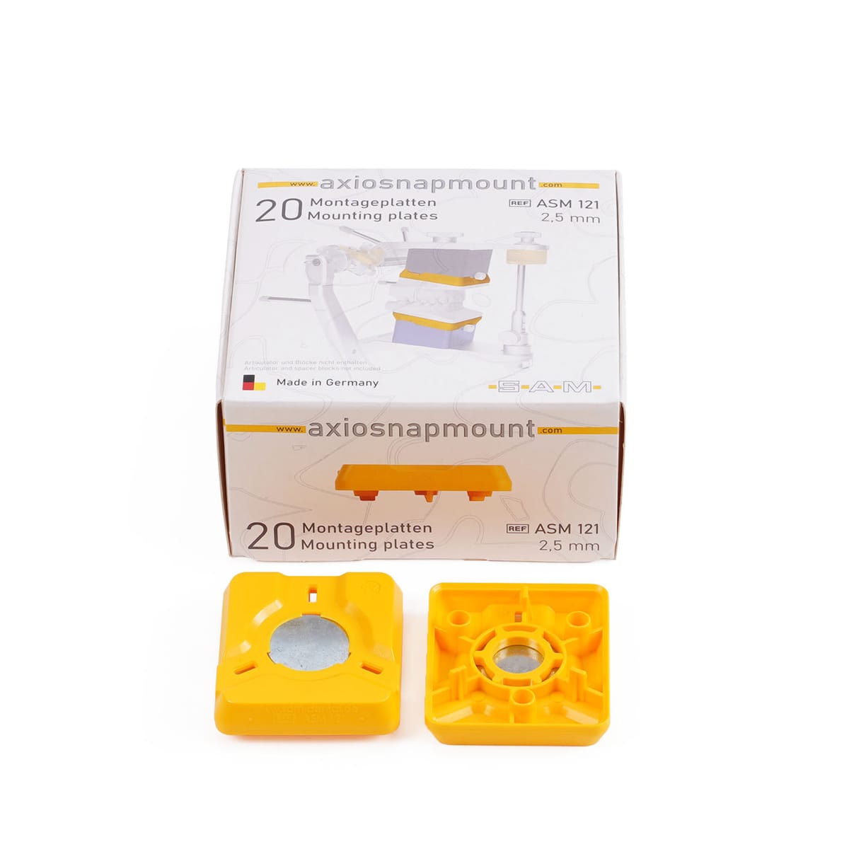 AxioSnapMount® Montageplatten +2,5mm (20 Stk.) – SAM