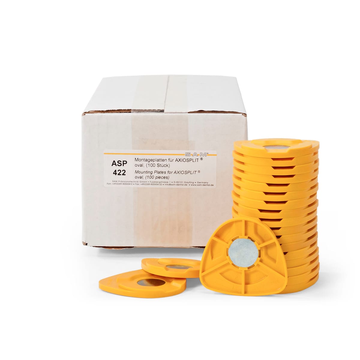 Montageplatten für AXIOSPLIT®, oval BP (100 Stk.) – SAM