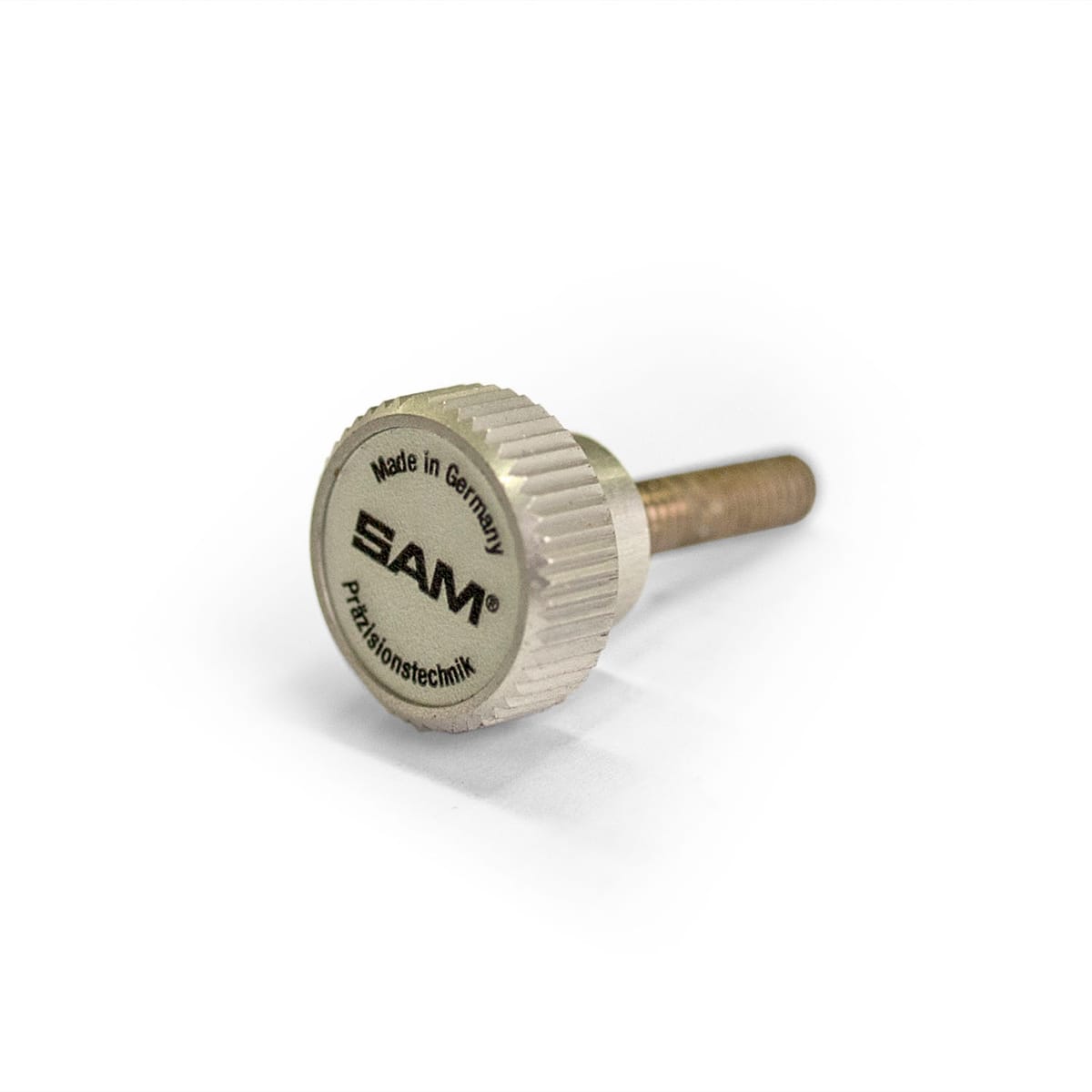 Rändelschraube mit Knopfaufkleber – SAM