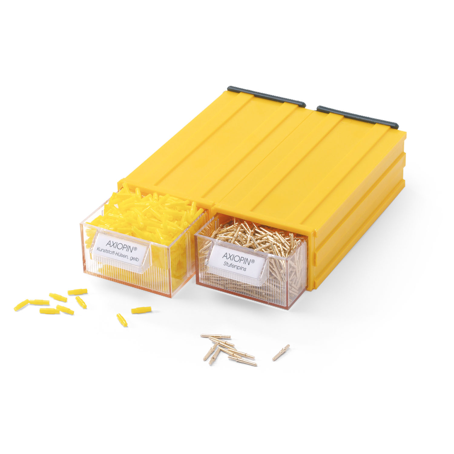 Pins und Hülsen AXIOPIN® in AXIOBOX® (je 1.000 Stk.)