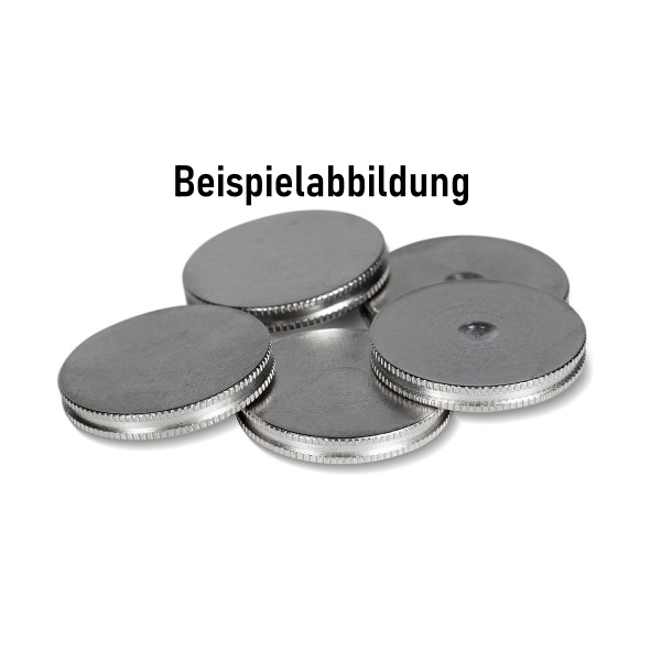 20 pcs - Retention discs turned - STAINLESS STEEL 1460 0238 – Baumann Dental, Pins und Modellsysteme