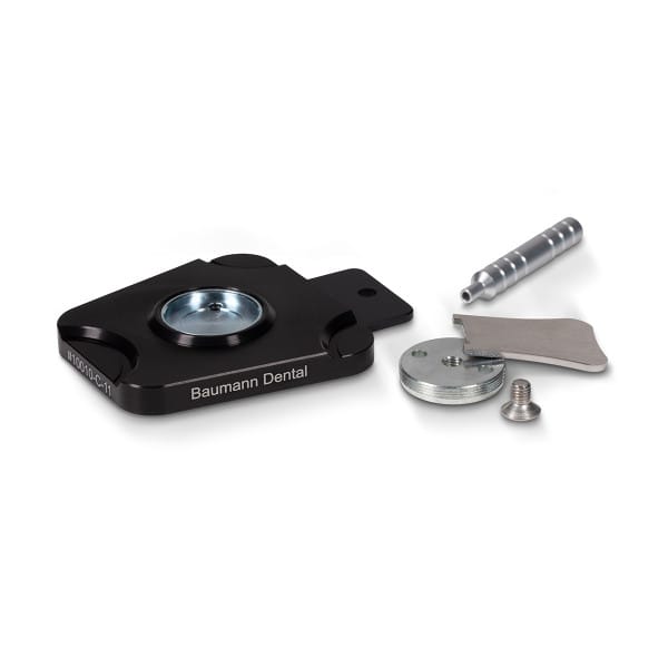 Splitex¹ compat. Adjusting base plate - Artex¹ Carbon - without magnet – Baumann Dental, Artikulatoren und Zubehör