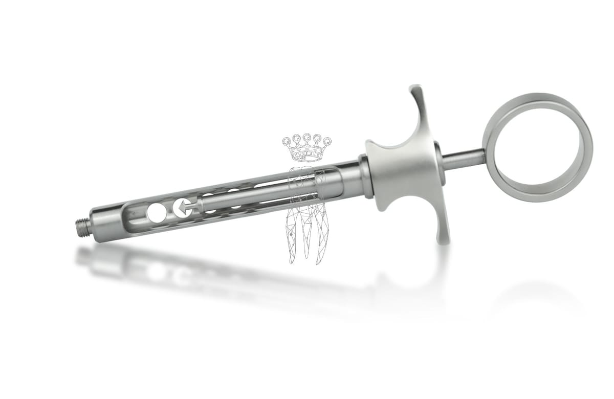 Zylinderampullenspritze ARROW Edelstahl metrisches Gewinde - selbstaspirierend – Carl Martin, Cartridge Syringes