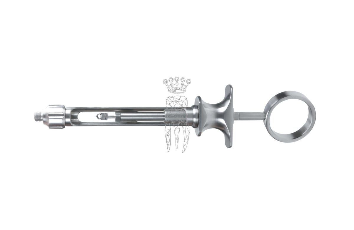 Zylinderampullenspritze EasyClean CRAW Edelstahl - metrisches Gewinde – Carl Martin, Cartridge Syringes