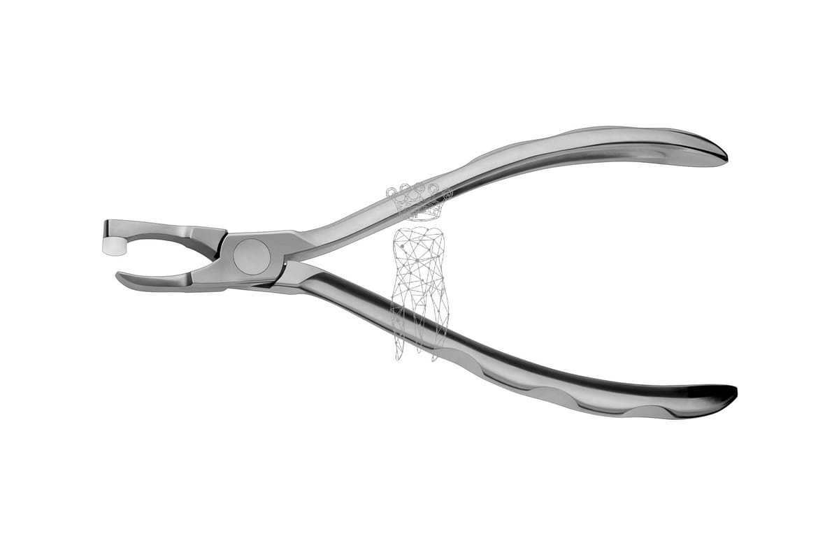 Band/Bracket-Entfernungszange posterior lange Schneide mittig zum oklusalen pad – Carl Martin, Pliers
