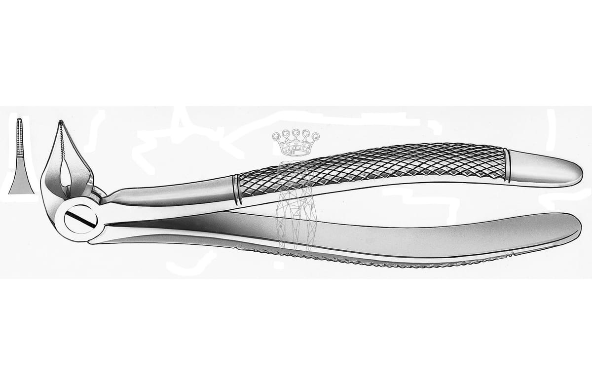 Zahnzange Haftprofil UK Wurzeln – Carl Martin, Extraction Forceps Lower Jaw